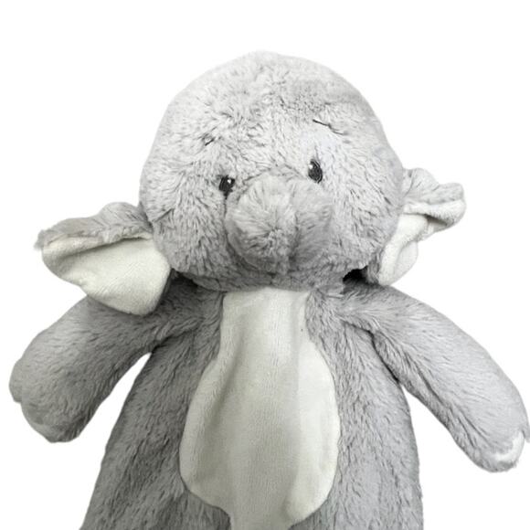 Baby Ganz Emerson Elephant Plush Gray Flat-A-Pat Baby Blanket Lovey 18" - Picture 3 of 6